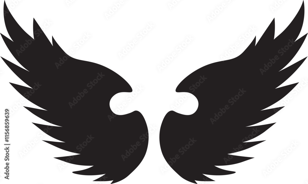 Fototapeta premium Wings icon design.