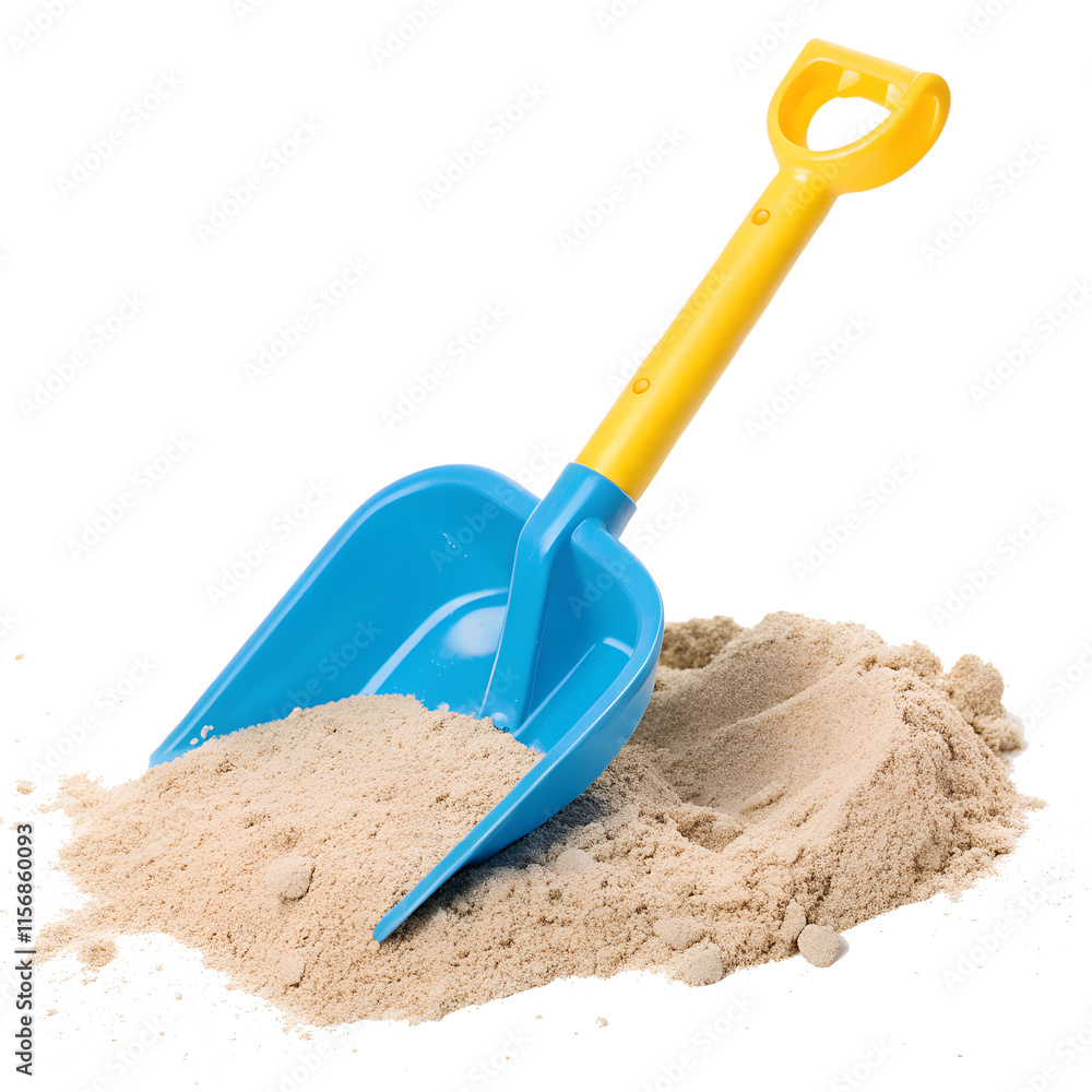 Toy sand scoop, isolated on a transparent background Toy sand scoop, isolated on a transparent background