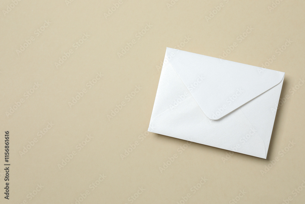 Paper envelope on color background. Empty greeting card for text design Paper envelope on color background. Empty greeting card for text design