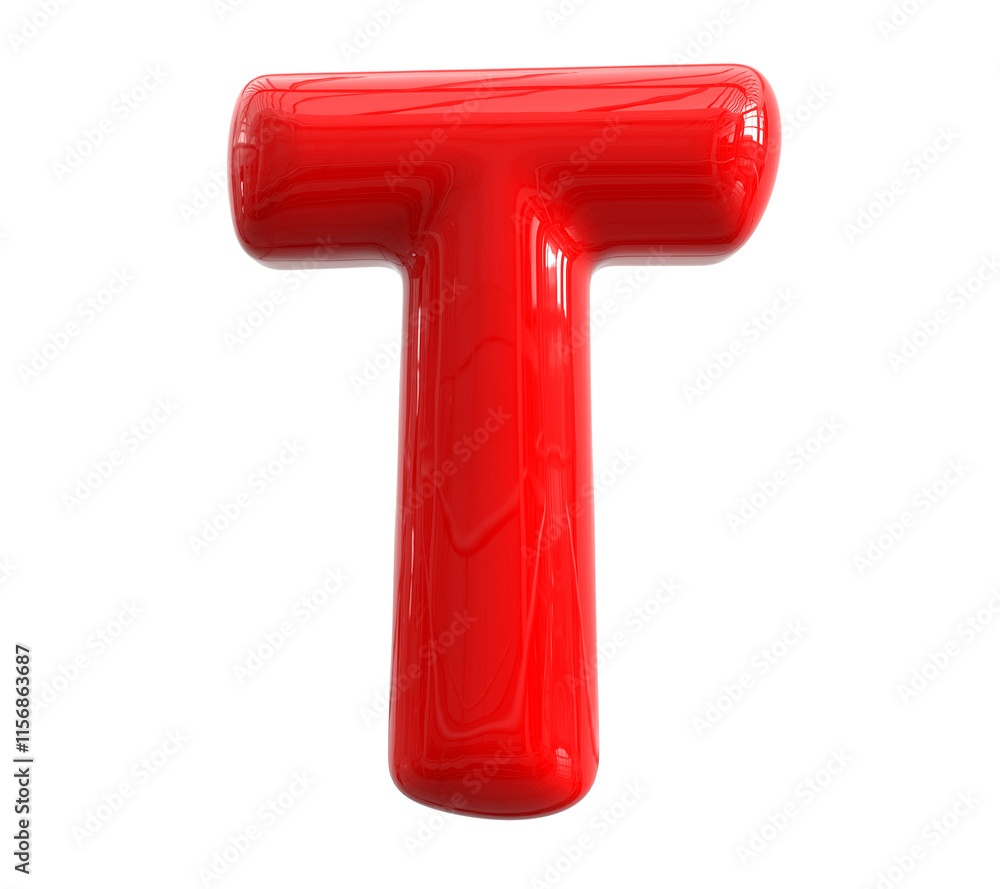 Red Font Letter T Red Font Letter T