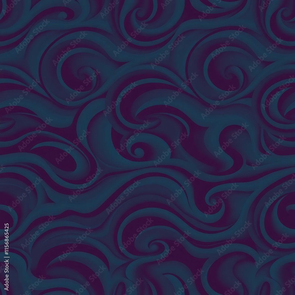 Abstract Swirling Pattern in Teal and Purple Abstract Swirling Pattern in Teal and Purple