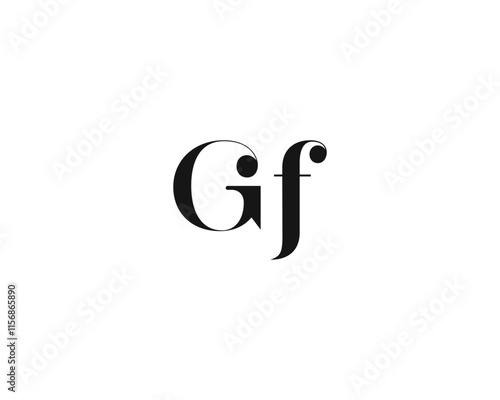 creative letter GF logo design template