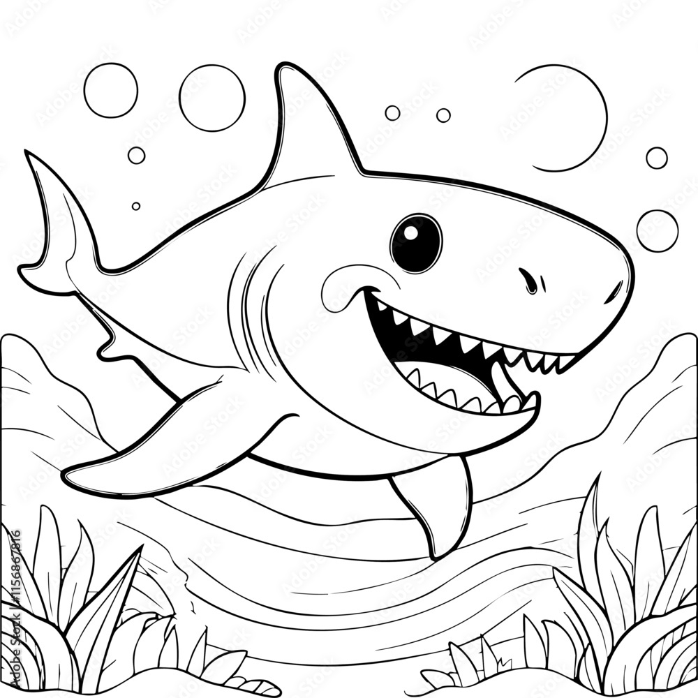 printable coloring pages of a smiling great white shark in ocean, this is ideal outline coloring pages for kindergarten printable printable coloring pages of a smiling great white shark in ocean, this is ideal outline coloring pages for kindergarten printable