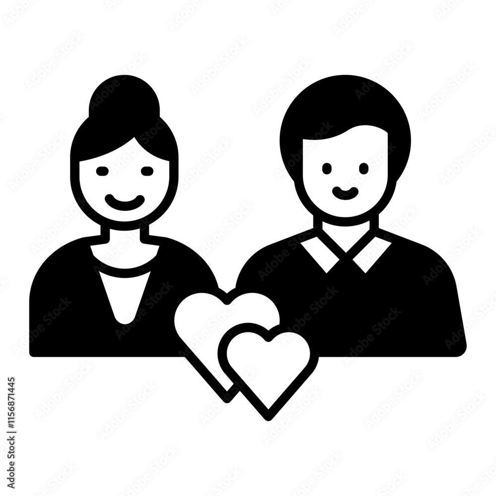 Couple black icon Couple black icon