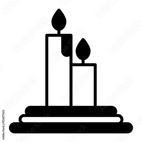 Candles black icon
