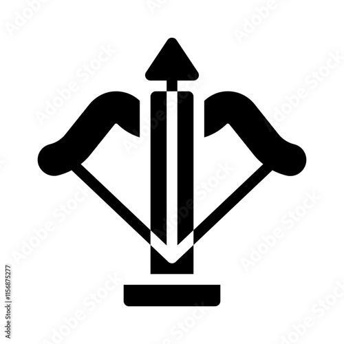 crossbow glyph icon