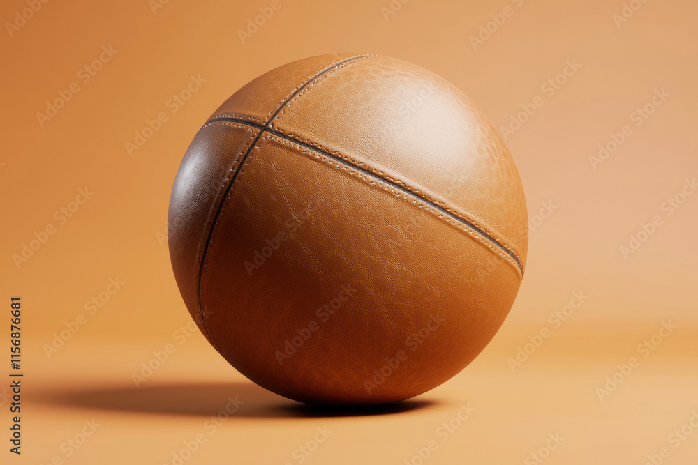 stylish brown basketball on warm background stylish brown basketball on warm background