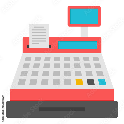An icon design of cash register
