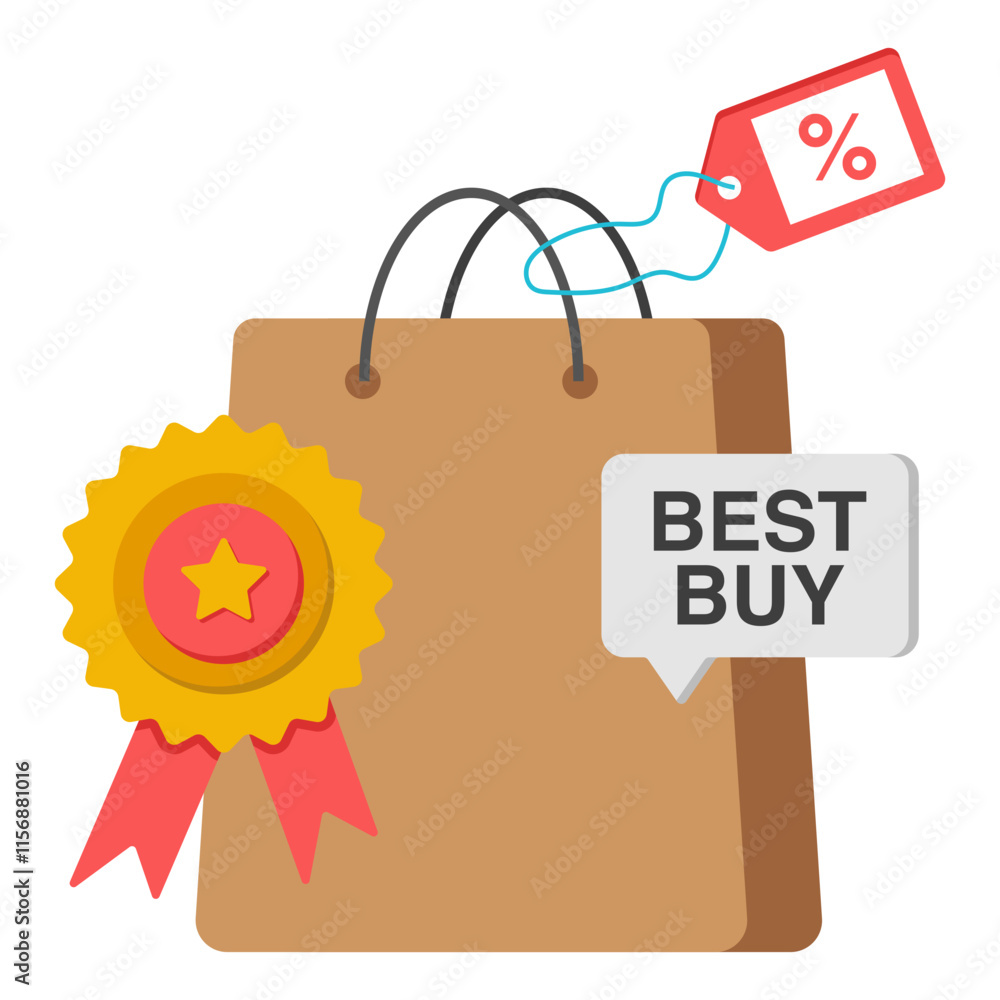 A beautiful design icon of best buy label