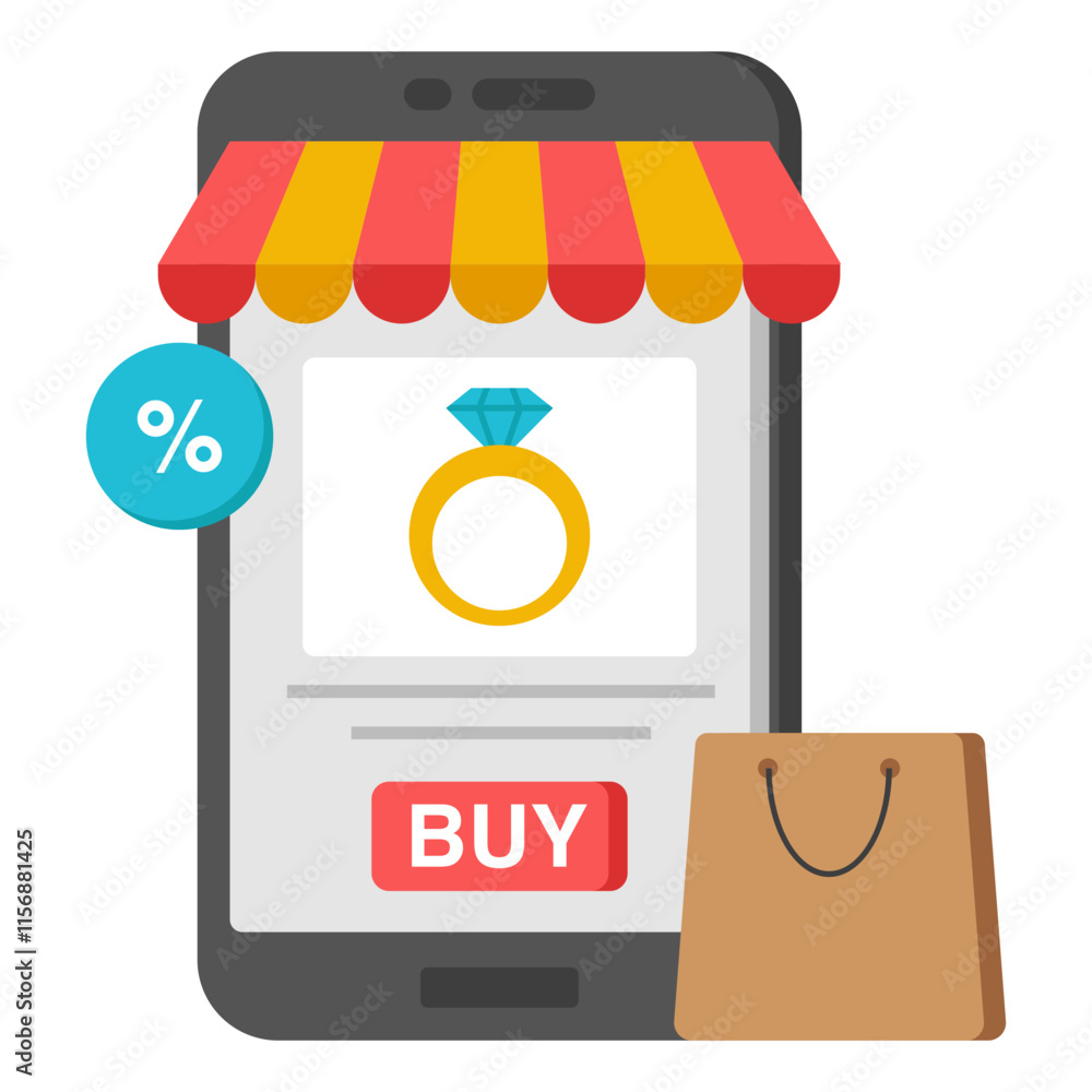 Perfect design icon of buy ring Perfect design icon of buy ring