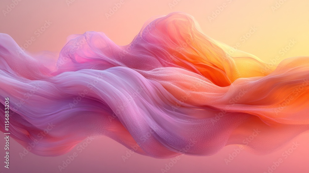 Obraz premium Abstract flowing pastel fabric.