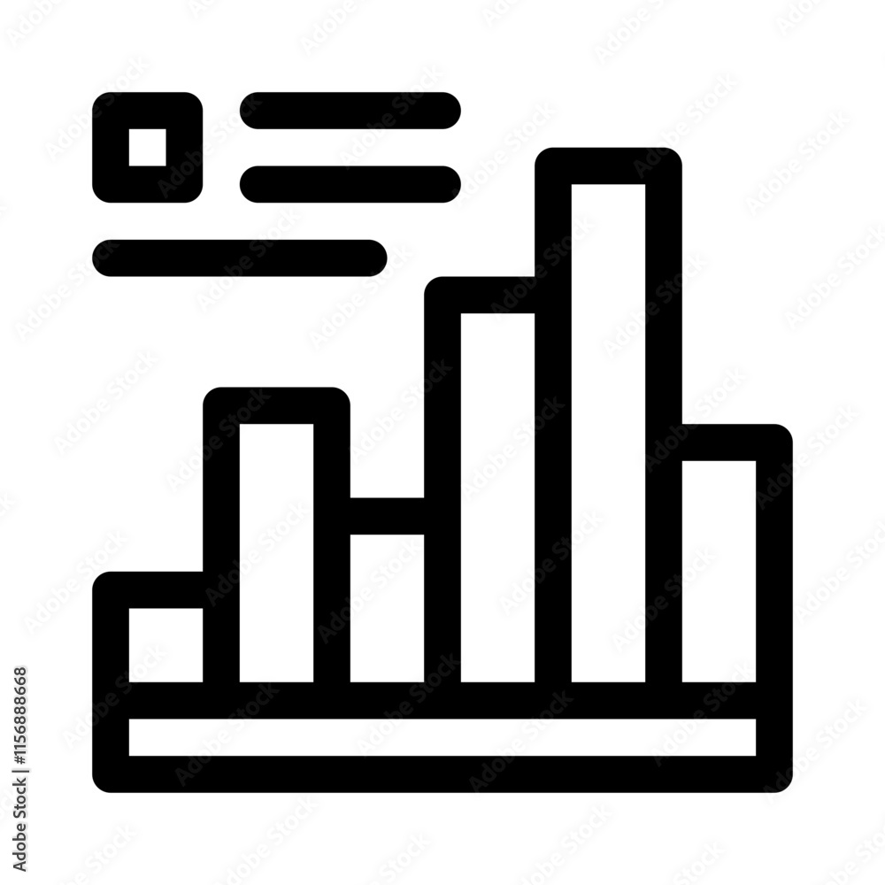 Histogram line icon