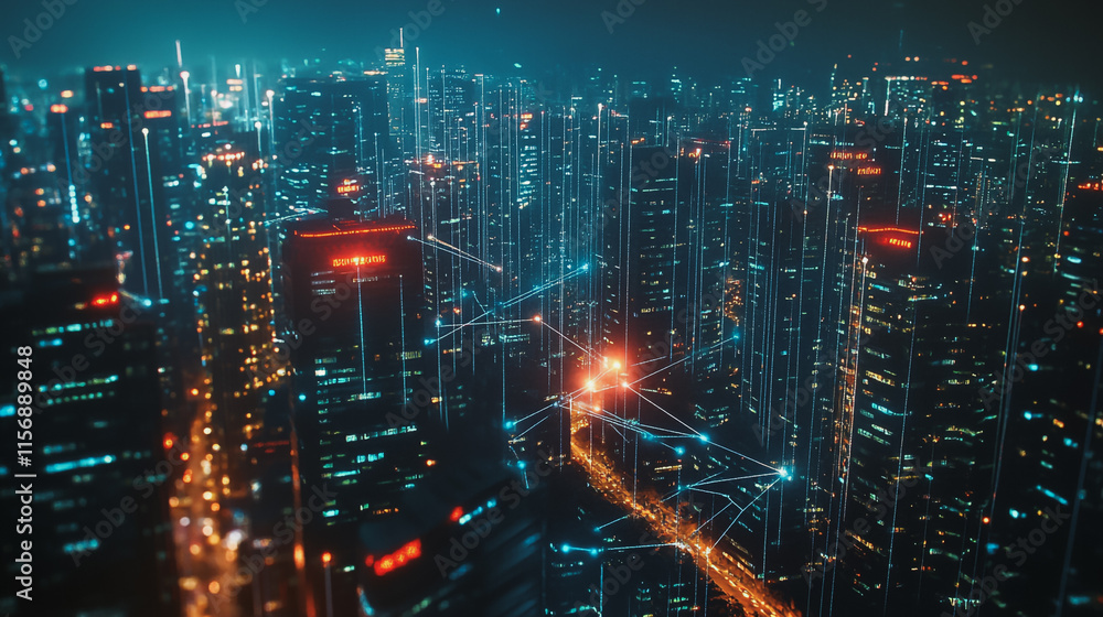 smart, digital, city, connection, network, innovation, Smart digital Innovation city with connection network reciprocity over the cityscape. of future smart wireless digital city and social media netw smart, digital, city, connection, network, innovation, Smart digital Innovation city with connection network reciprocity over the cityscape. of future smart wireless digital city and social media netw