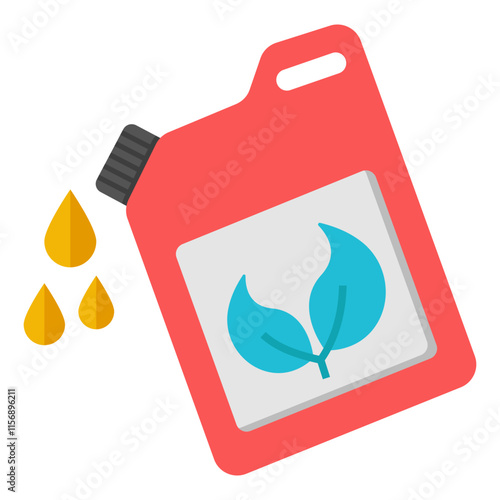 Modern design icon of eco diesel can
