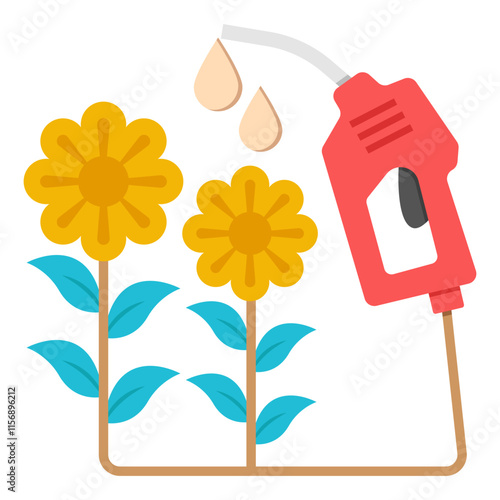 Premium download icon of flower fuel