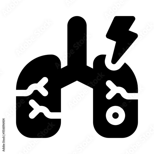 Wheezing glyph icon
