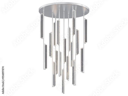 RH Audubon Round Chandelier - Elegant Lighting Fixture Against Black Background photo