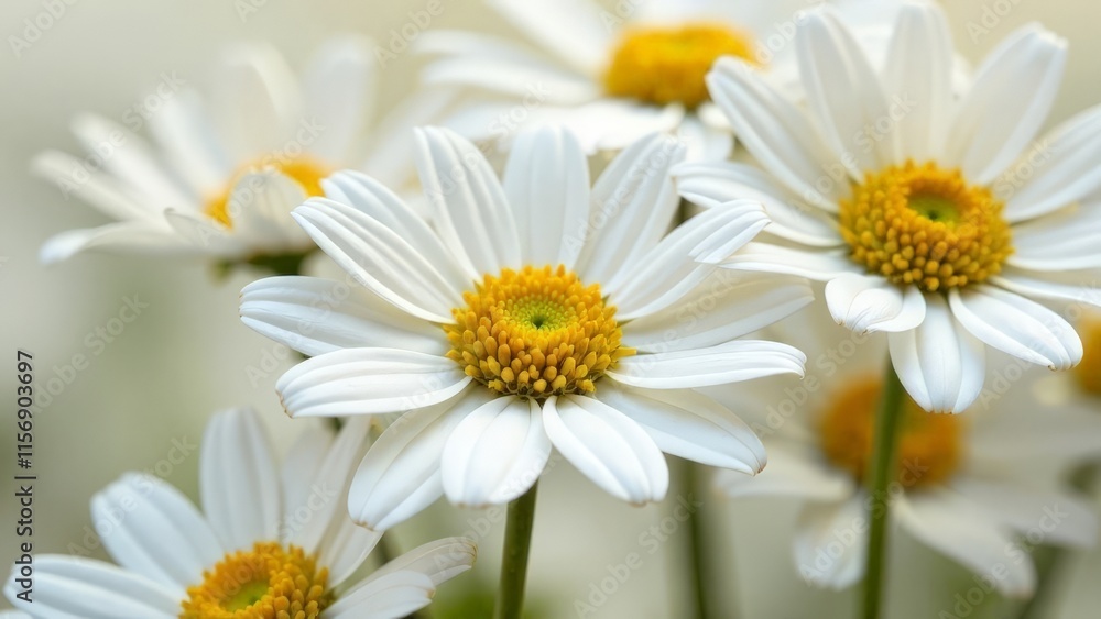 Obraz premium White daisies in the garden.