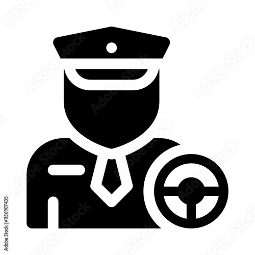 Chauffeur glyph icon