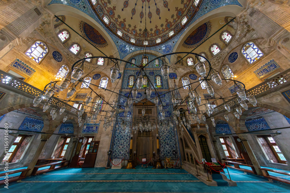 Sokollu Mehmed Pasha Mosque is a 16th C Ottoman mosque, designed by the architect Mimar Sinan and noted for the fine quality of the Iznik tiles on the walls