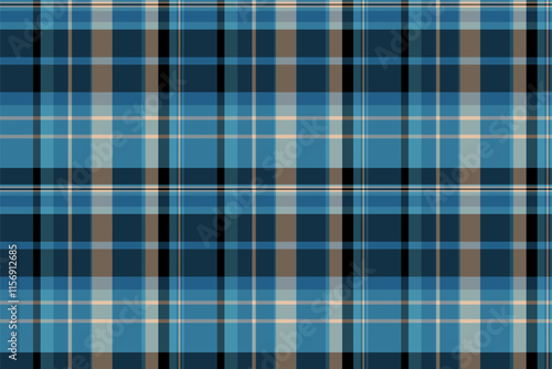 Tidy background check vector, fluffy plaid fabric pattern. Micro textile tartan texture seamless in cyan and pastel colors.