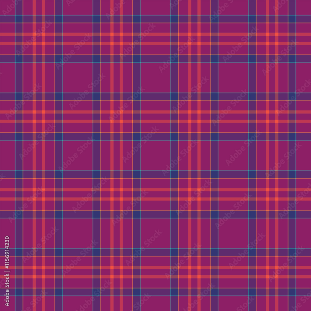 Fototapeta premium Rose background texture pattern, king plaid fabric vector. Manufacturing textile tartan check seamless in red and pink colors.