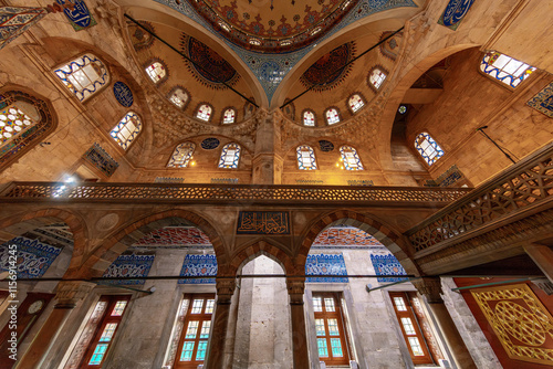 Obraz na płótnie Sokollu Mehmed Pasha Mosque is a 16th C Ottoman mosque, designed by the architect Mimar Sinan and noted for the fine quality of the Iznik tiles on the walls w salonie