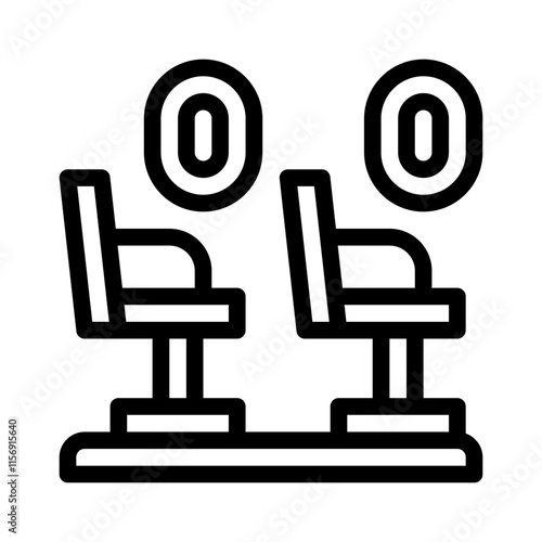 airplane seat line icon