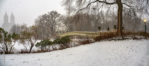Wallpaper Mural Bow bridge during snow storm Torontodigital.ca