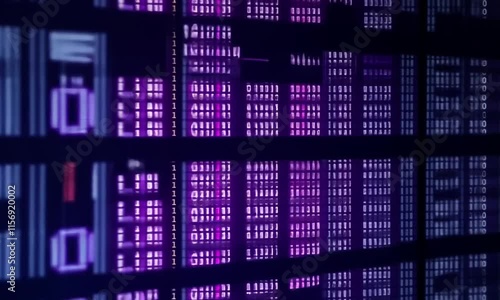 A purple background with a row of numbers on it