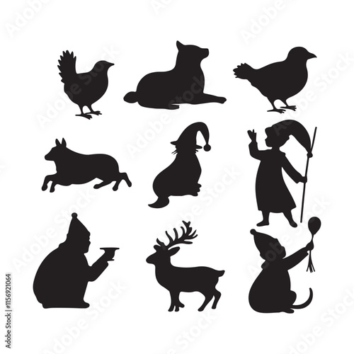 silhouettes of animals