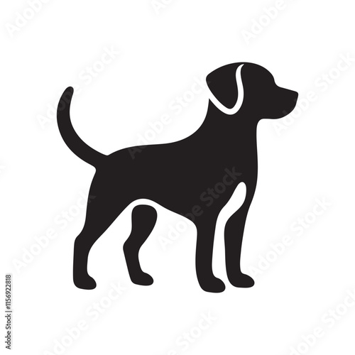 Dog silhouette vector art illustration