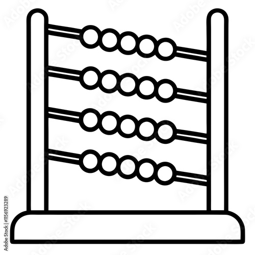 Abacus Line Art Vector Illustration