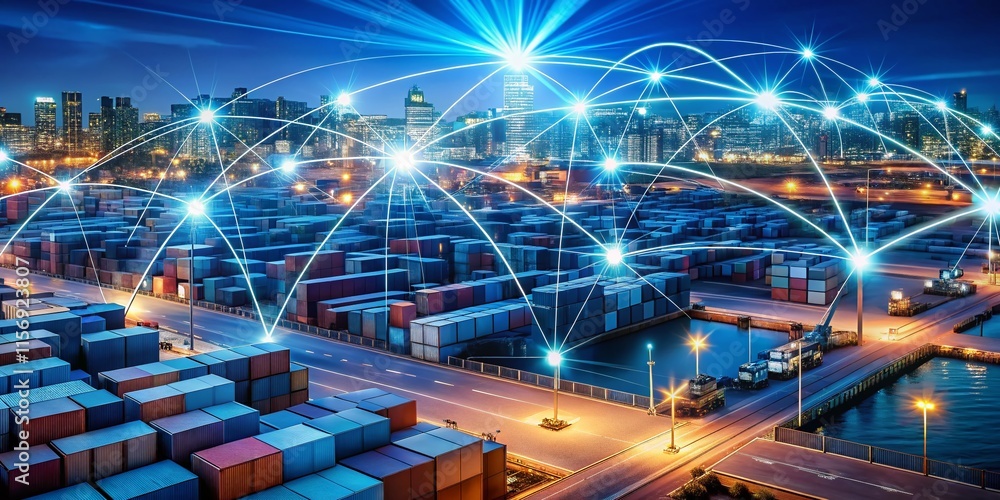 custom made wallpaper toronto digitalFuturistic Blockchain Logistics Network: Enhanced Transparency, Security, and Efficiency in Global Supply Chain