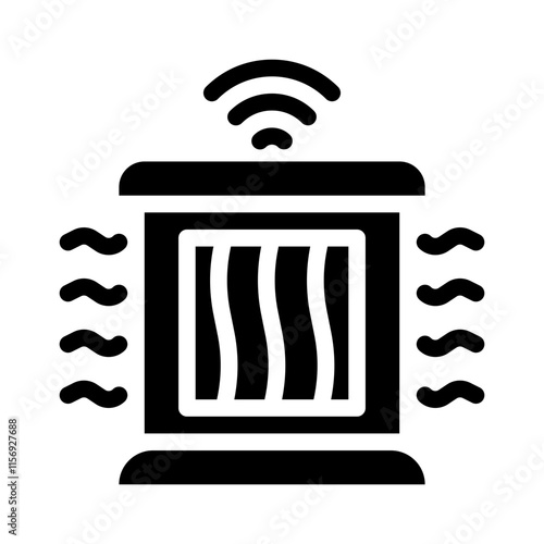 Airflow glyph icon