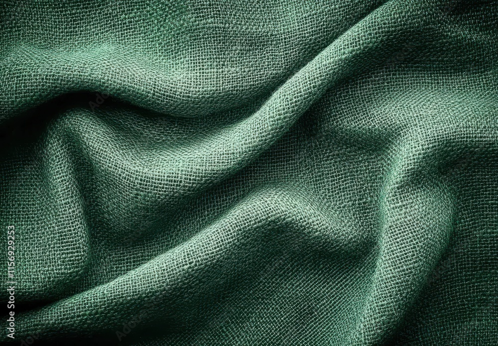 Elegant Green Textile Fabric with Rich Texture and Intricate Weaving Patterns, Perfect for Fashion Design, Home Decor, and Craft Projects Elegant Green Textile Fabric with Rich Texture and Intricate Weaving Patterns, Perfect for Fashion Design, Home Decor, and Craft Projects