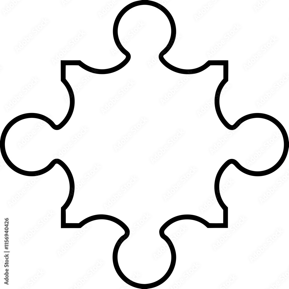 Abstract Puzzle Connections Line Art Vectors Abstract Puzzle Connections Line Art Vectors