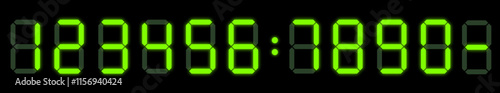 digital number light symbol numbers electronic