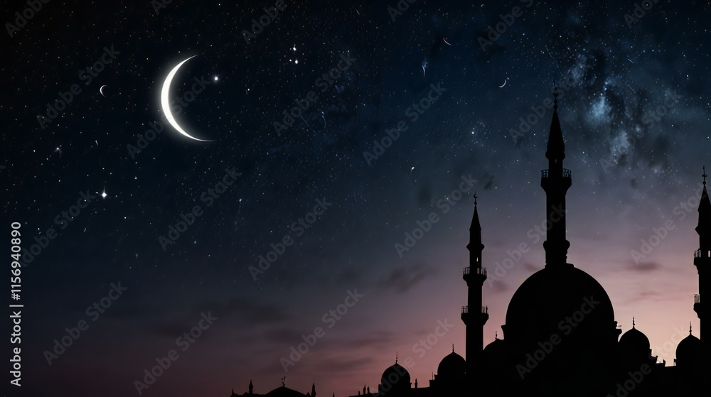 Fototapeta premium mosque in the night