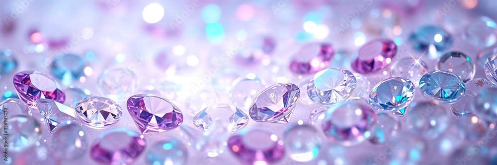 Shimmering gemstones and sparking background Shimmering gemstones and sparking background