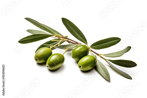 Wallpaper Mural Closeup of two isolated olive branches with leaves on white background Torontodigital.ca
