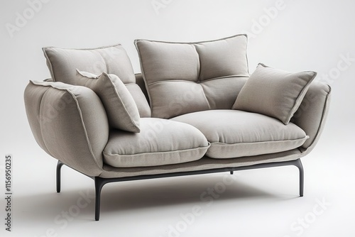 Wallpaper Mural Stylish, modern sofa with plush cushions and sleek metal frame e Torontodigital.ca