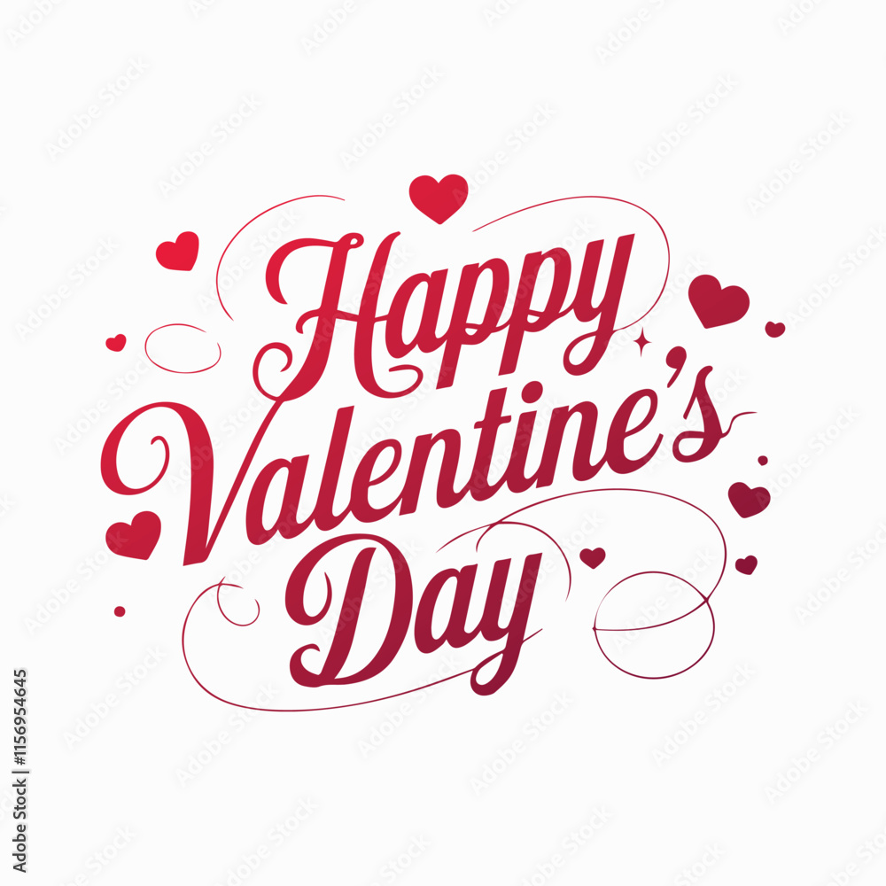 Happy Valentines Day greeting card. Calligraphic design for print cards, banner, poster Hand drawn text lettering for Valentines Day with hearts shape Vector illustration isolated on white background. Happy Valentines Day greeting card. Calligraphic design for print cards, banner, poster Hand drawn text lettering for Valentines Day with hearts shape Vector illustration isolated on white background.