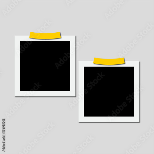 Collage photo effect Photos mock up template background