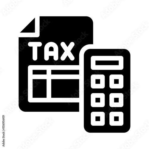 tax glyph icon