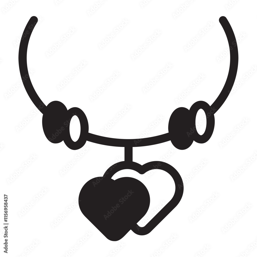 necklace glyph icon