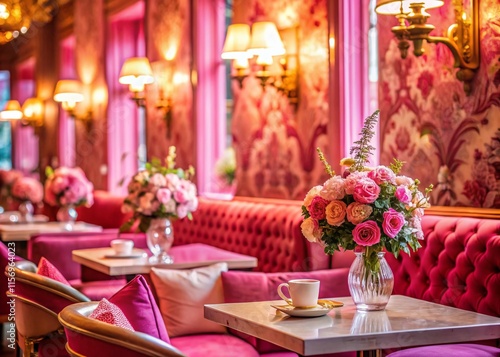 Wallpaper Mural Macro Shot of Pink Restaurant Details:  Close-up Textures & Delicate Decor Torontodigital.ca