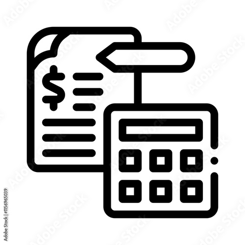 Calculator line icon