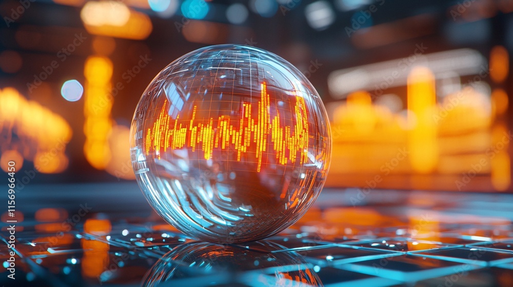 digital product and wealth concept. Abstract Data Visualization Sphere with Digital Waveform Display on a Futuristic Background Representing Technology and Analytics digital product and wealth concept. Abstract Data Visualization Sphere with Digital Waveform Display on a Futuristic Background Representing Technology and Analytics
