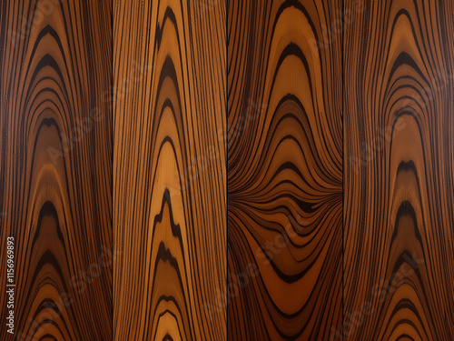 The Texture Of Exotic Brown Zebrano Wood Veneer Adds A Unique Aesthetic Appeal To Furniture And Interior Design Elements Naturally. 00002 photo